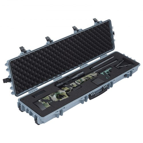 Hard Rifle Case Lockable With Precut Foams 50 In Movable Gun Storage Wheels