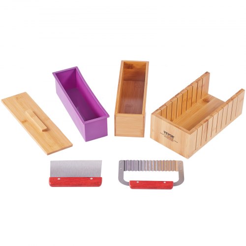 Soap Making Kit Bamboo Cutting Box and Inner Box with Silicone Mold
