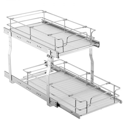12Wx21Dx15H Pull Out Cabinet Organizer Heavy Duty Slide Out Pantry