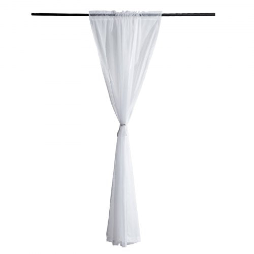 Sheer Curtains 84 inches Long 2 Panels Set Sheer White Curtains Each 52
