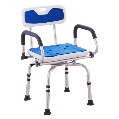 Swivel Shower Chair 360 Degree Adjustable Shower Seat with Pivoting Arms