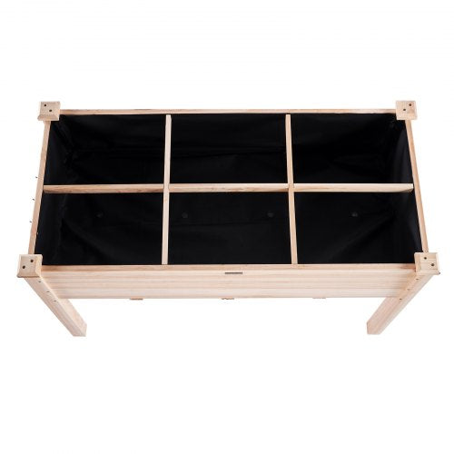 Raised Garden Bed 39 x 19 x 2.5 ft Wooden Planter Box Elevated Outdoor