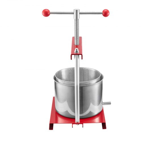 16 Gal6L Fruit Wine Press 2 Stainless Steel Barrels Manual Juice Maker