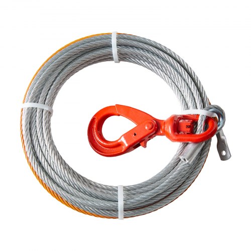 Galvanized Steel Winch Cable 3/8 Inch x 75 Feet 15200 lbs Breaking