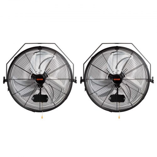 Wall Mount Fan 2 PCS 18 inch Manual 360Degree Tilt Adjustment 3speed