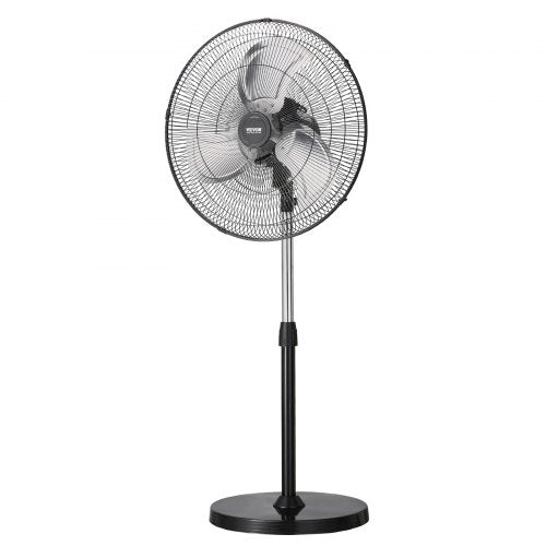 Industrial Pedestal Fan 20 Inch 90Degree Oscillating Fan Height