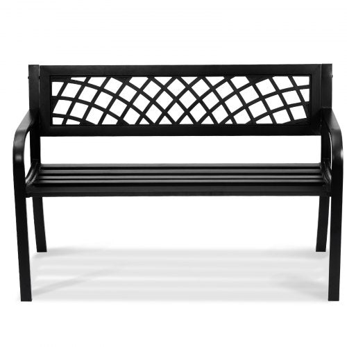 Outdoor Bench46 inches Metal Garden Bench for Outdoors 480 lbs Load