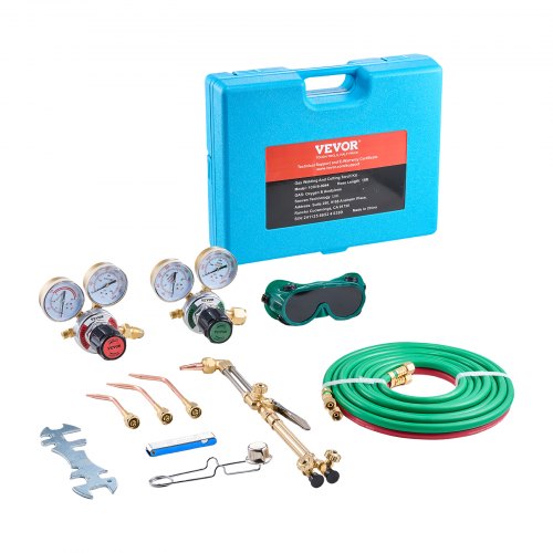 Oxygen Acetylene Torch Kit Gas Welding Cutting 14Pcs Portable Oxy Brazing Set