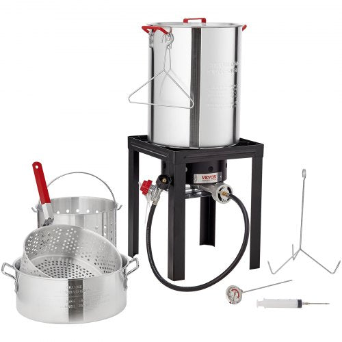 Turkey Deep Fryer 30qt Turkey 10qt Fish Steamer Cooker Set Outdoor