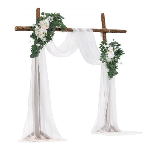 Artificial Wedding Arch Flowers Kit White Wedding Arch Flowers with Drapes