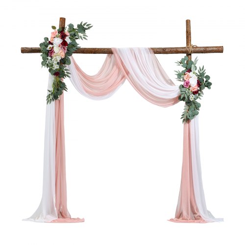 Artificial Wedding Arch Flowers Kit Pink Wedding Arch Flowers with Drapes