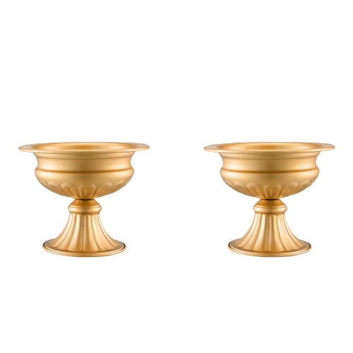 10PCS 16cm63” Tall Wedding Flower Vase Metal Wedding Centerpiece Gold