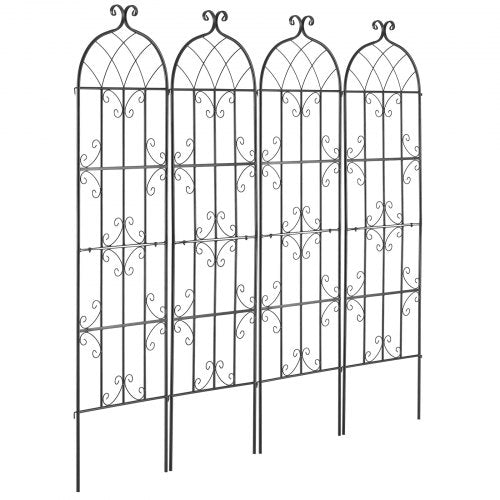 Garden Trellis for Climbing Plants 71 x 20 in 4 Packs Rustproof Metal
