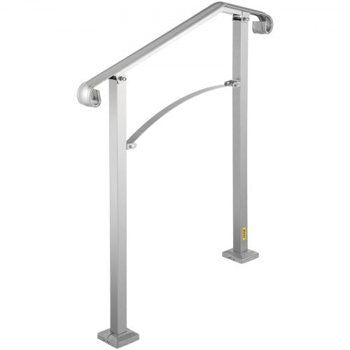 Outdoor Stair Railing Fit 2 or 3 Steps Alloy Metal Handrailing Front Porch