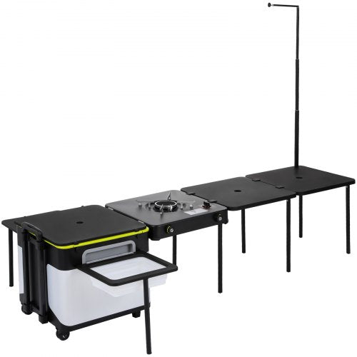 Outdoor Mobile Kitchen Portable Multifunctional Camp Box with Wheels All in One
