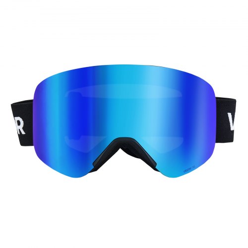 Frameless Ski Goggles Magnet Cylindrical Lens with Dark Blue Revo Coating