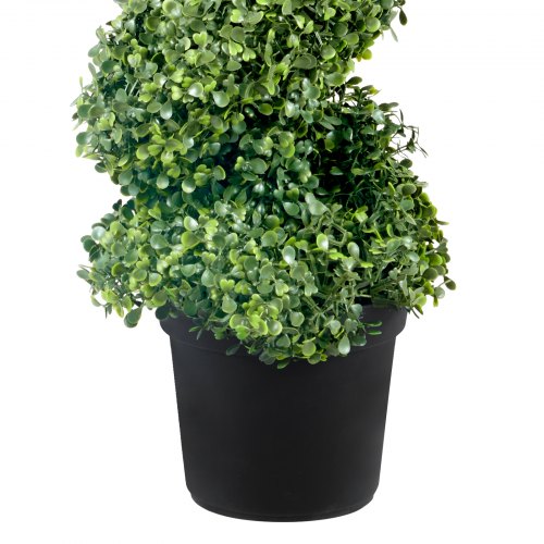 2 pcs Artificial Boxwood Tower Topiary Spiral Artificial Plant 122cm high
