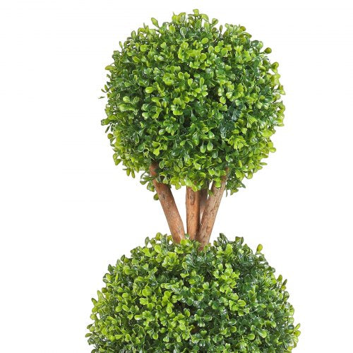 Artificial Topiaries Boxwood Trees 48 inch Tall 2 Pieces 3 BallShape