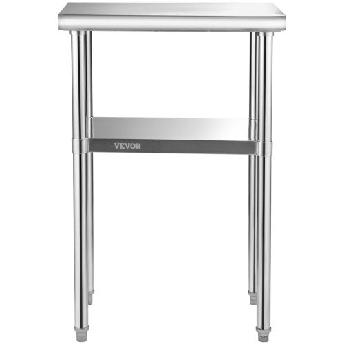 Stainless Steel Prep Table 24 x 18 x 36 Inch 600lbs Load Capacity Heavy