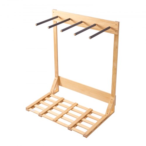 Vertical Surfboard Stand 4 Tiers Wooden Surfboard Rack for Storage and Display