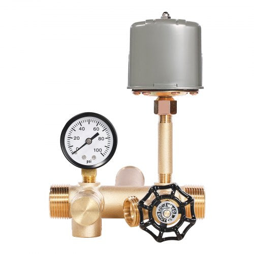 1 x 11 Well Pressure Tank Tee Kit with 4060PSI Switch 7Pieces Pure