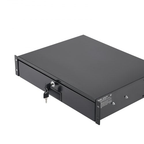 2U Rack Mount Drawer 50 lbs Max LoadBearing Lockable Server Cabinet Case