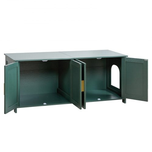 Cat Litter Box Enclosure for Multi Cats 47.2 in Hidden Litter Box Cabinet