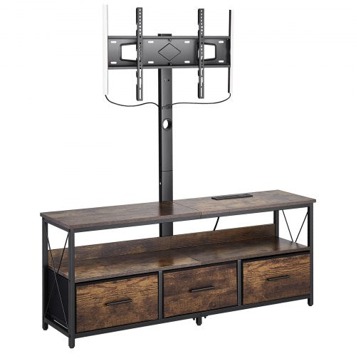 52 TV Stand with Mount for up to 75 in TVs Entertainment Center with Power