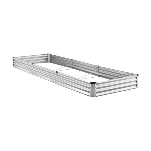 Metal Raised Garden Bed 12 x 4 x 1 ft Outdoor Galvanized Planter Box with Open