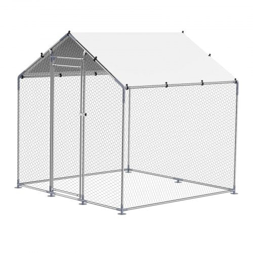 Metal Chicken Coop 656x656x656ft Large Walkin Chicken Runs with Cover