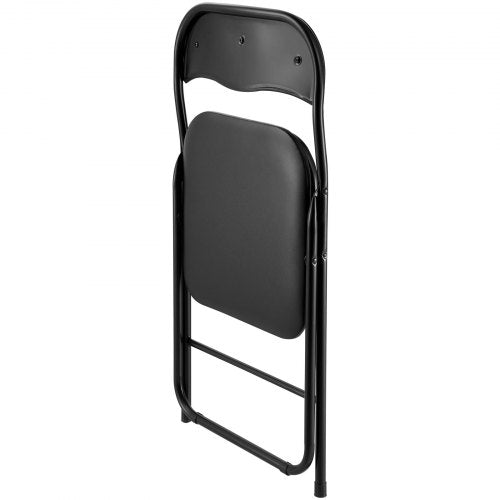 4 Pack Folding Chairs Foldable Leather Chairs with Heavy Duty Metal Frame 1