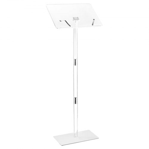 Podium Stand 43Inch Acrylic Lectern Portable Laptop Desk with Wide