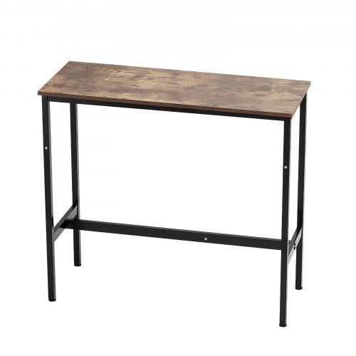 Bar Table Sturdy Metal Frame High Top Pub Table Narrow Long Kitchen