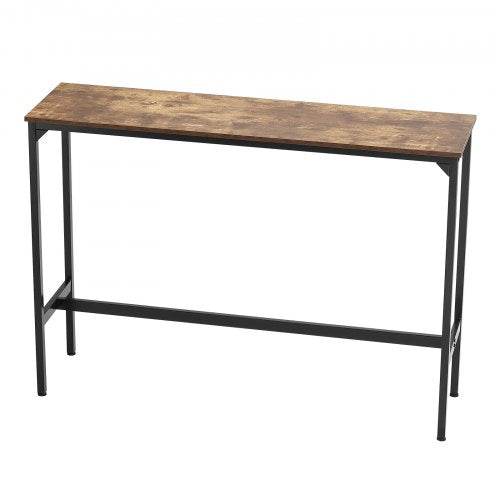Bar Table Sturdy Metal Frame High Top Pub Table Narrow Long Kitchen