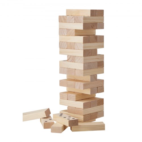 Tumbling Timber Toy 54 Blocks Large Tumble Tower Blocks Game Pine Wood