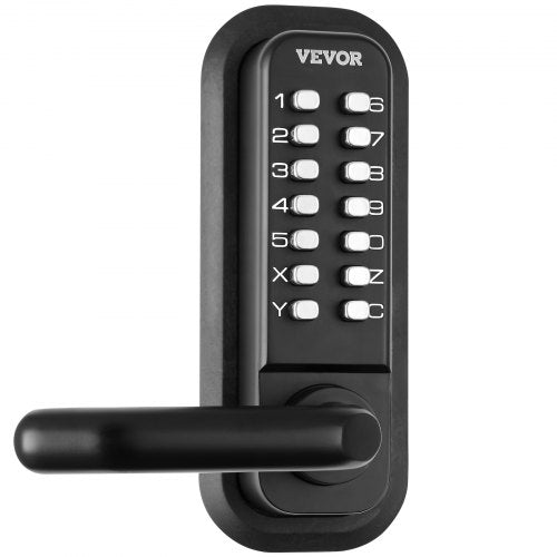 Mechanical Keyless Entry Door Lock 14 Digit Keypad Doublesided Embedded