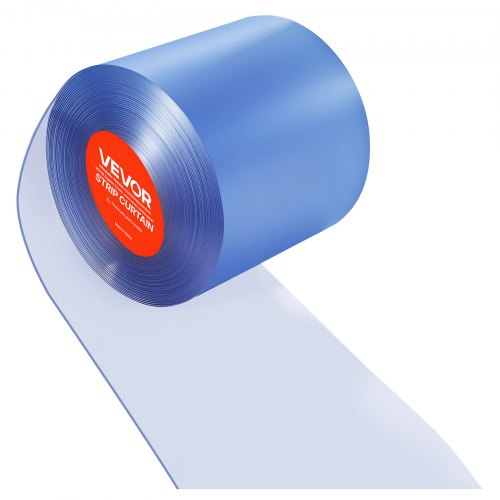Clear PVC Strip Curtain 101 ft Length x 12 in Width Thermal Insulating