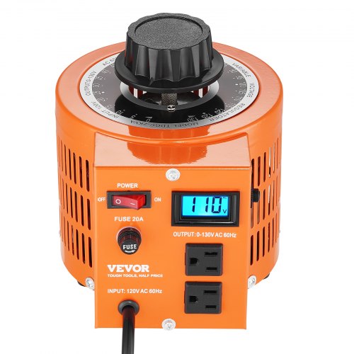2000VA Auto Variable Voltage Transformer 15.3 Amp 110V Input130V Output