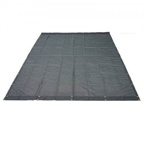Dump Truck Mesh Tarp 8 x 18 ft PVC Coated Black Heavy Duty Cover with 55