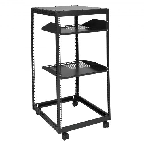 20U Open Frame Server Rack 2340 in Adjustable Depth Free Standing or Wall