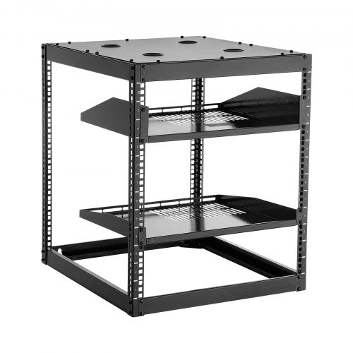 12U Open Frame Network Rack 23 in Depth Wall Mounted or Floor Standing