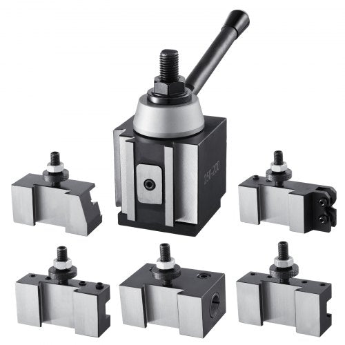 Quick Change Tool Post Set 6 Pcs Includes Lathe Tool Holders Wedge Type