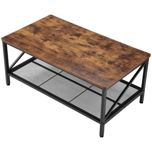 3 Pieces Living Room Table Sets 41.3 in Industrial Coffee Table with 2