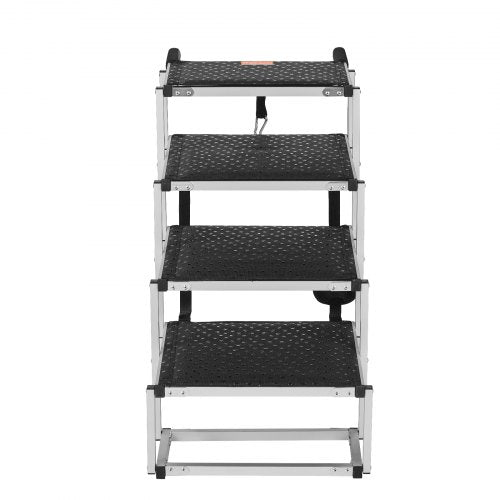 Dog Stair for Cars Wide 4step Dog Car Steps Folding Dog Car Ramp with Nonslip