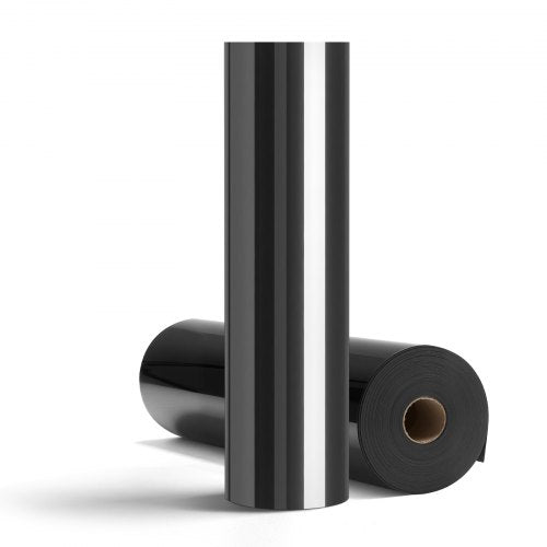 Heat Transfer Vinyl 12 in x 70 ft Glossy Black HTV Iron on Vinyl Roll