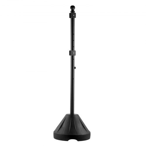 Portable Sign Post 5 ft Cast Iron Sign Post Holder with Hard Plastic Base