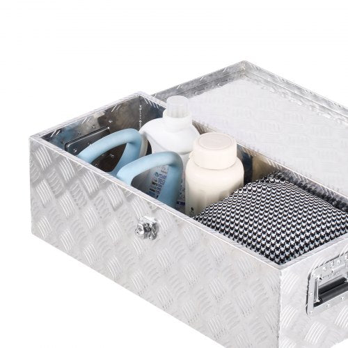 Heavy Duty Aluminum Truck Bed Tool Box Stripes Plated Tool Box with Side