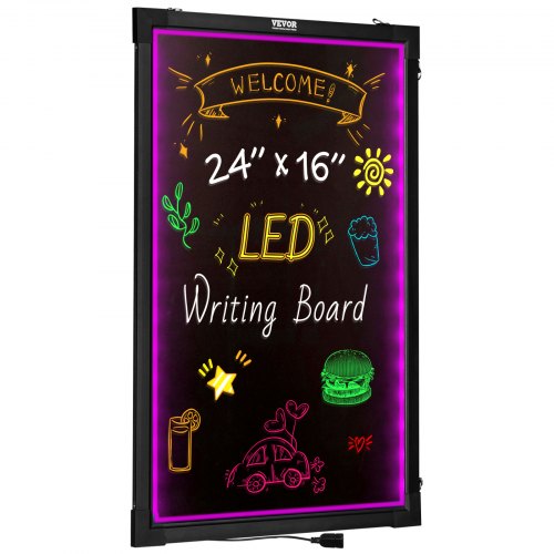 LED Message Writing Board 24x16 Illuminated Erasable Lighted Chalkboard