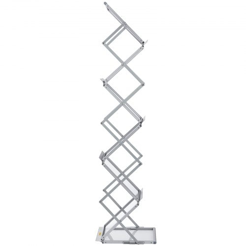 Foldable Magazine Display Rack 6 Pockets PopUp Brochure Display Stand