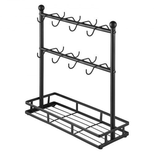 Coffee Mug Holder for Countertop 16 Hooks Coffee Cup Holder with Storage